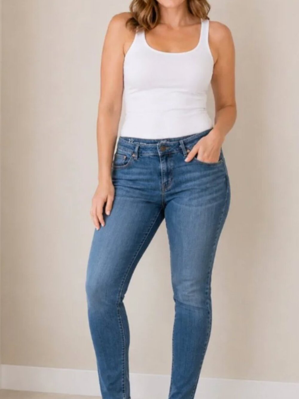 LOFT Curvy Skinny Jeans - Medium Wash - Size 32/14